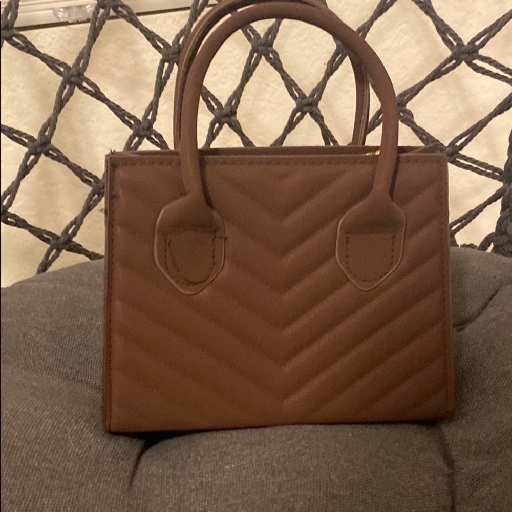 Brown Quilted Handbag